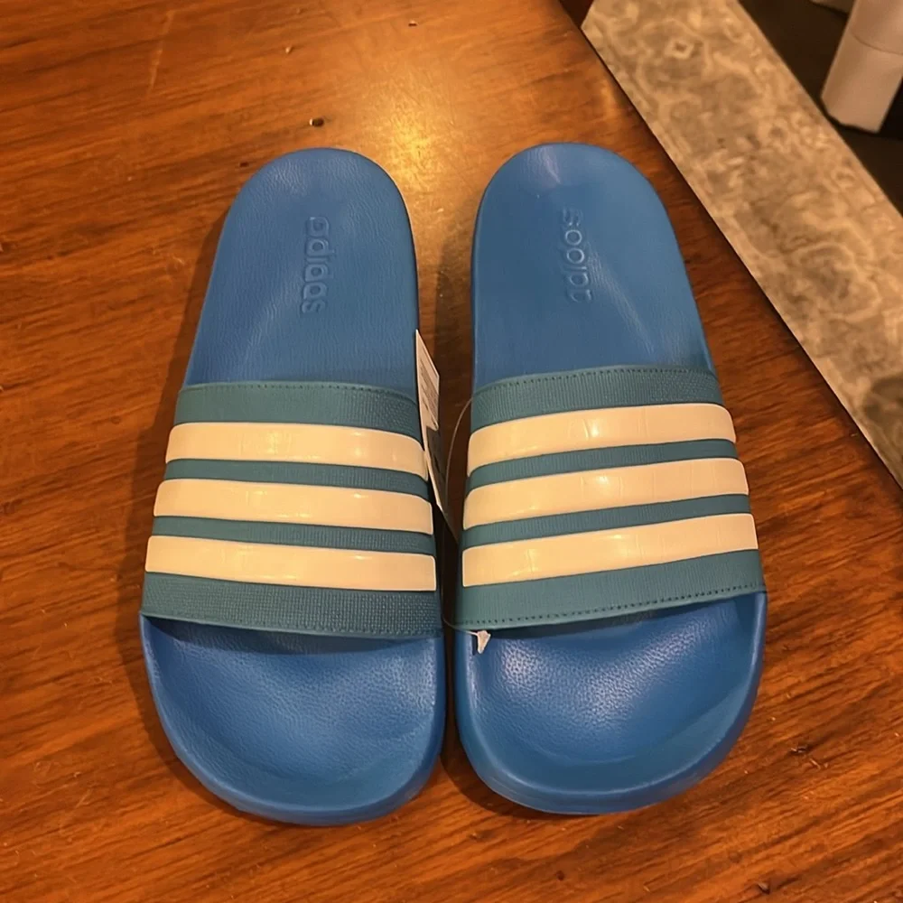 Adidas Adilette Shower Pool Slides Sandals Shoes new blue B42211 Men’s Size 12